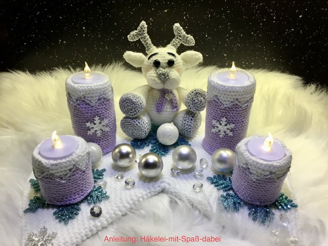 Häkelanleitung / Amigurumi / Adventsgesteck Mond