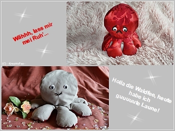 Stimmungs-Krake... es empfiehlt sich aber etwas plüschiges zu nehmen, das macht den Kopf nicht so eckig.