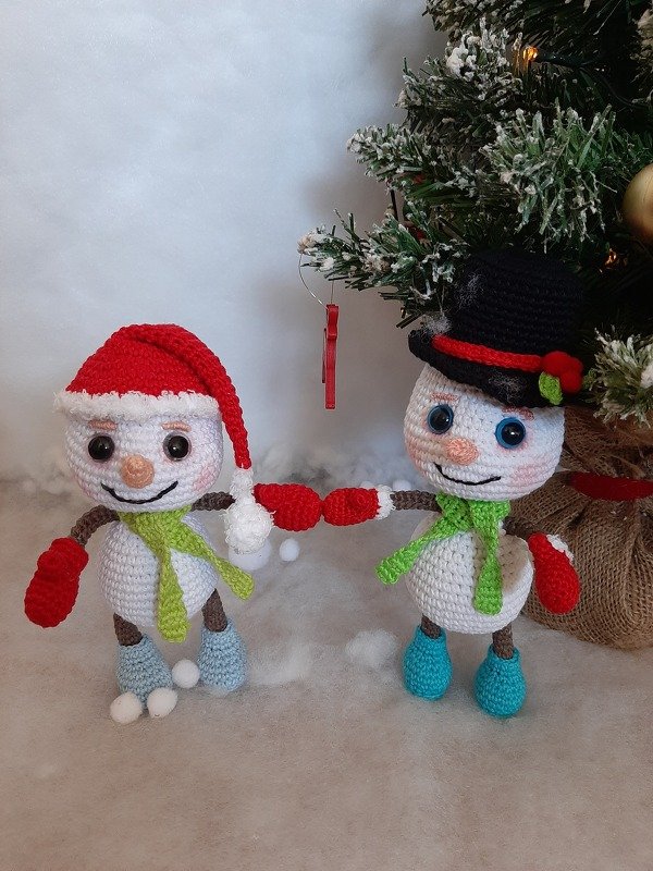 Snowman with a set of hats