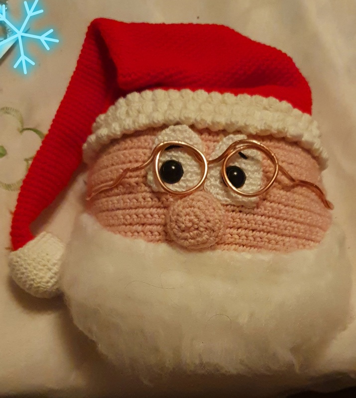 Häkelanleitung "Nikolaus-Köpfchen" (Wand/Tür/Fensterhänger)