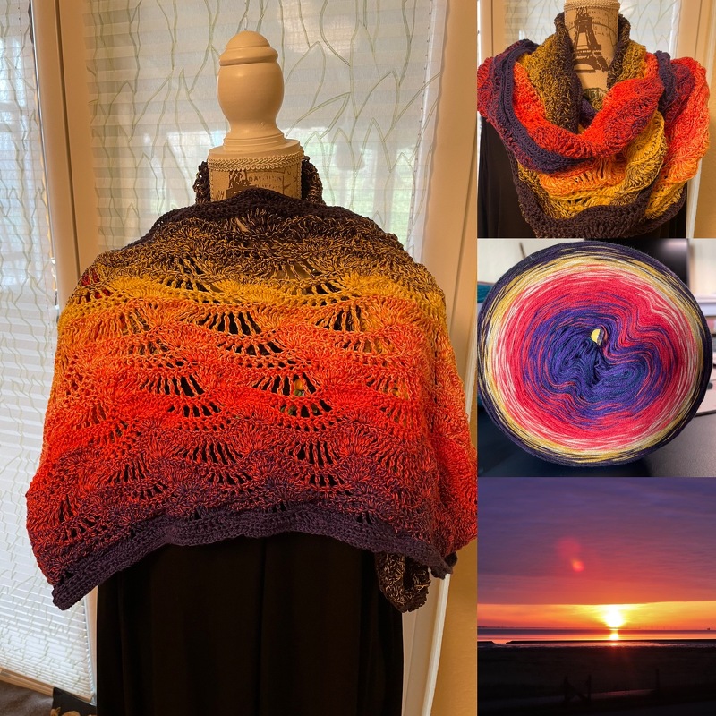 Crochet Pattern Loop Scarf "Andromeda"