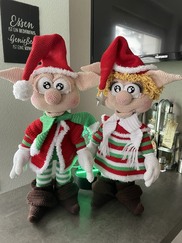 "Weihnachtselfen" - nachtleuchtend