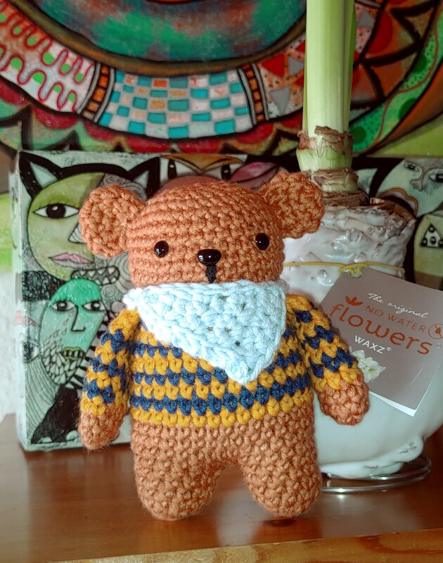 Häkelanleitung Schlüsselanhänger Teddy "Mini-Scholle"