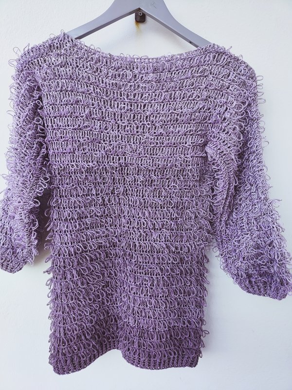 1-Bobbel-Kuschel-Wuschel-Häkelpulli &quot;Einhorn&quot;