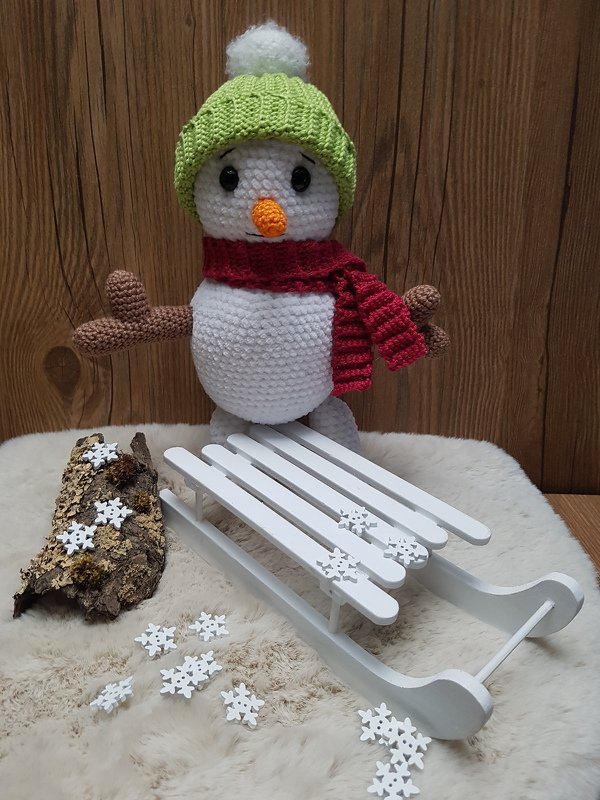 PDF Häkelanleitung Schneemann Flocke