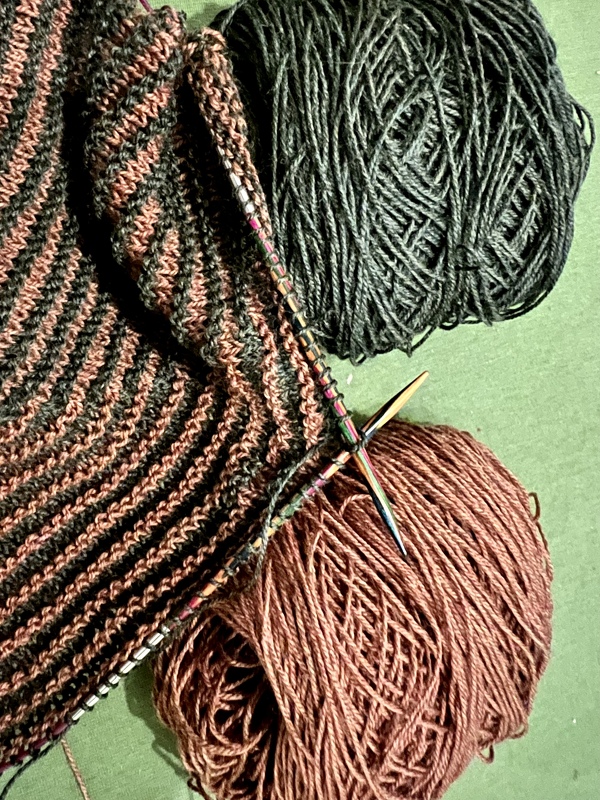 Eule, Schattenstricken, Illusionsstricken, Motivtuch