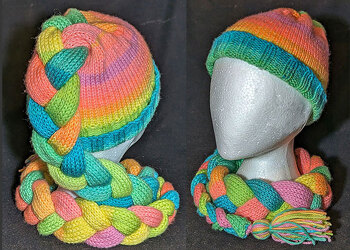 A scarf/hat for a friend's nece.