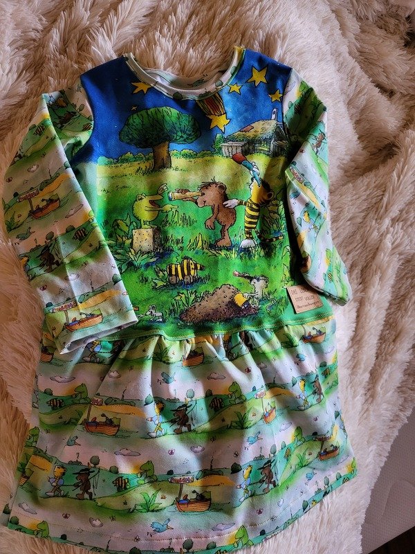 Schnitt und Anleitung Jerseykleid mit 2 Ärmellängen 80-140