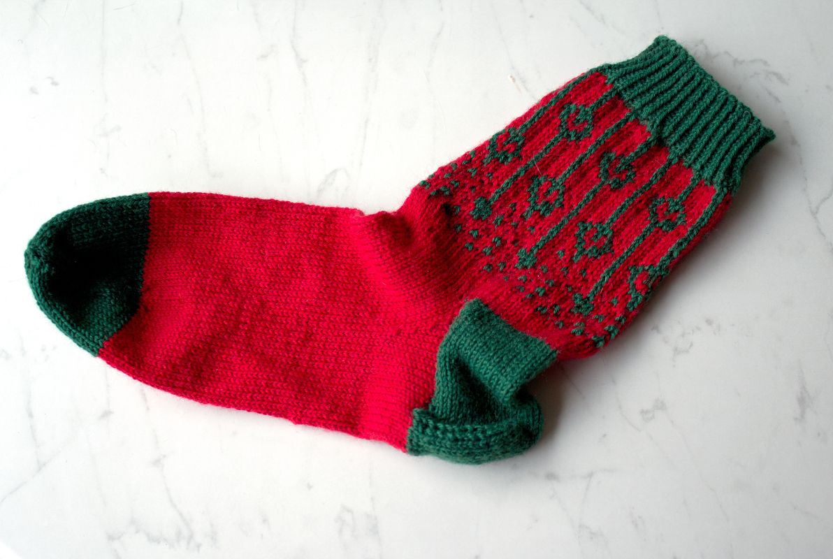 Anleitung Socken Frohes Fest