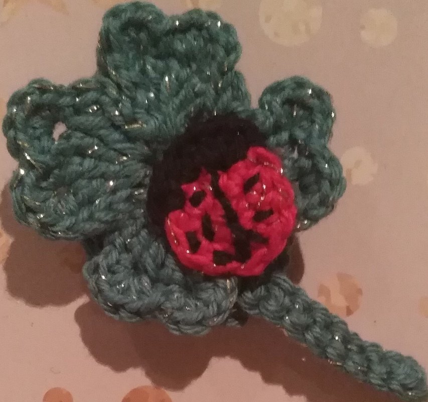 Kleeblatt-Lesezeichen GLÜCK