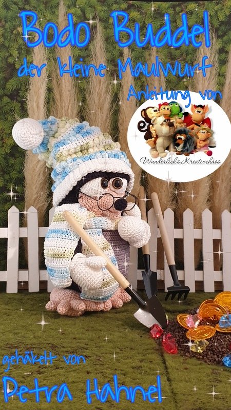 Crochet Pattern " Bodo Buddel" The little mole *Winter Edition*
