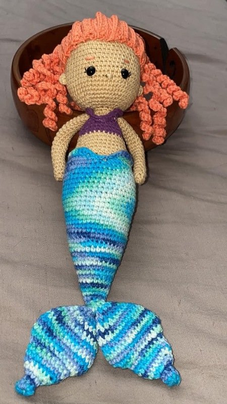 Crochet pattern mermaid, amigurumi doll