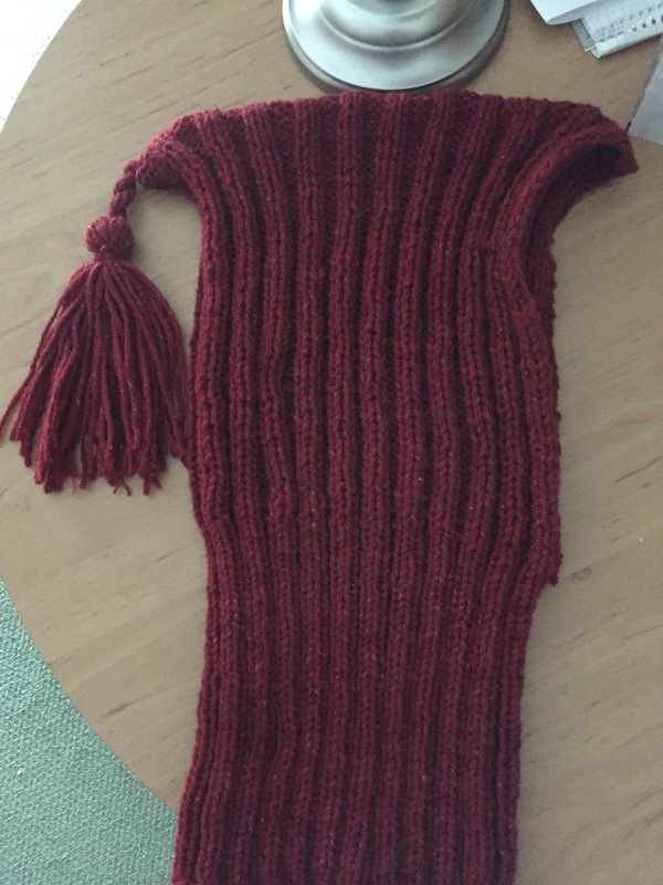 StrickHoodie mit Rollkragen