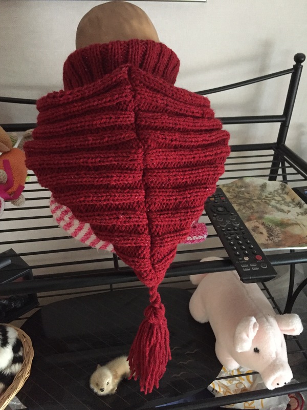 StrickHoodie mit Rollkragen