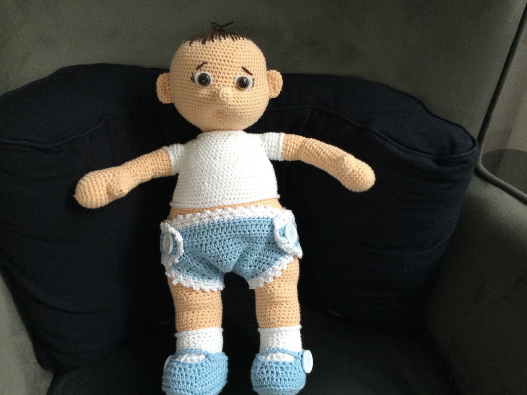 Häkelanleitung, Babyjunge Leo