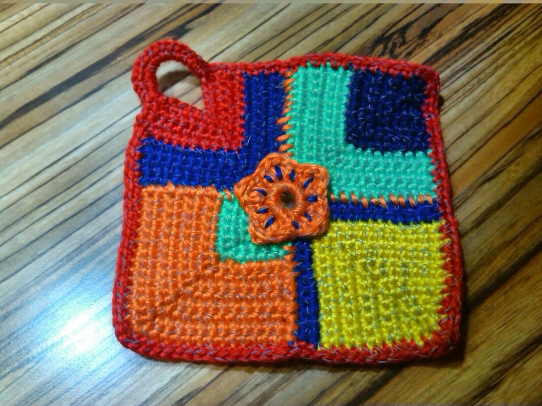 Kostenlose Häkelanleitung Retro Topflappen Variation