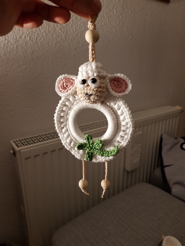 Holzringe Gardinenringe Schaf Wuschel in 2 Größen Osterdeko