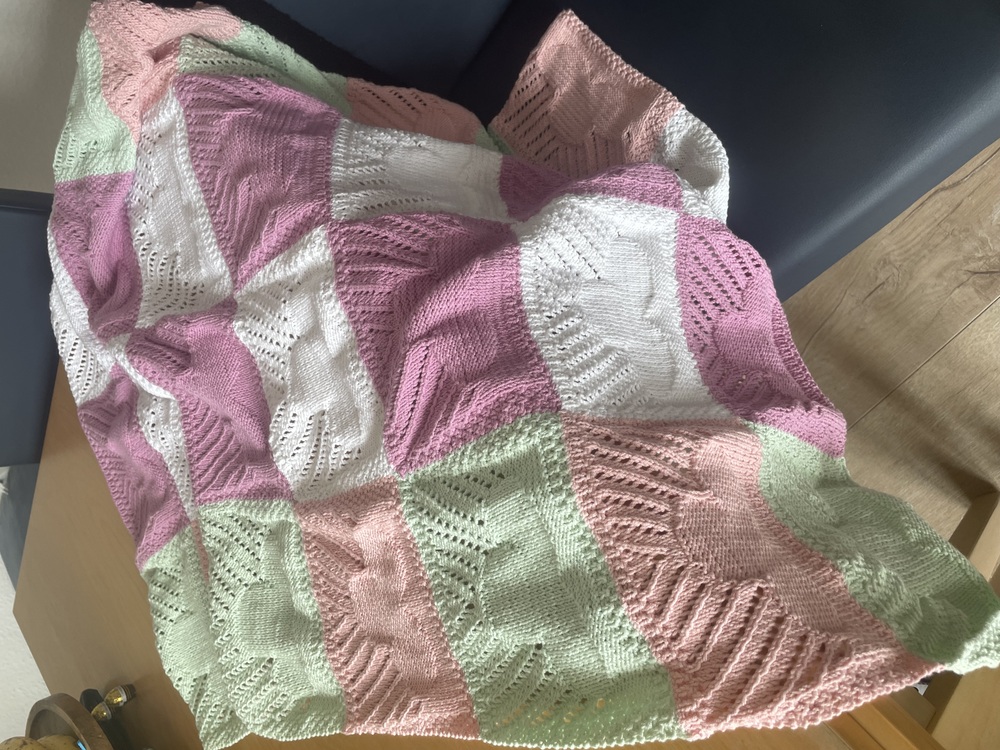Knitting pattern baby blanket &quot;cloud&quot;