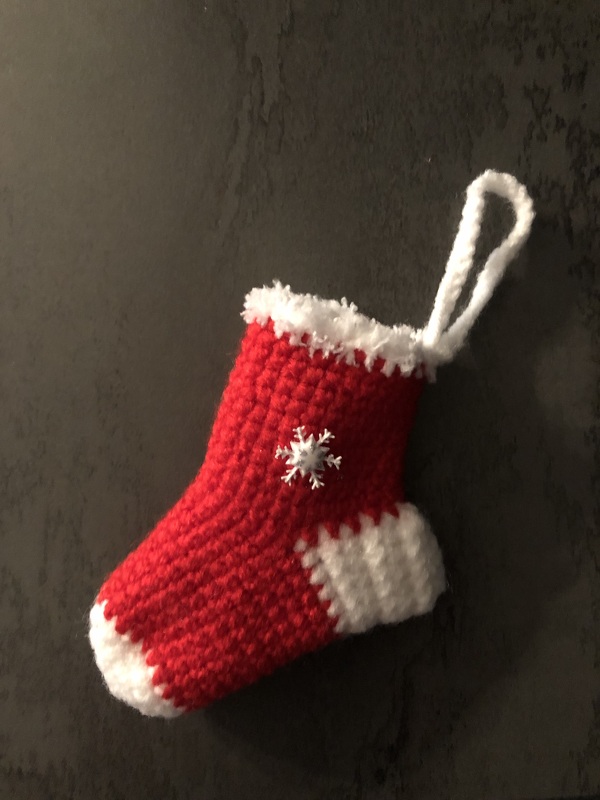 Kostenlose Häkelanleitung, Weihnachtssocke, Topflappen