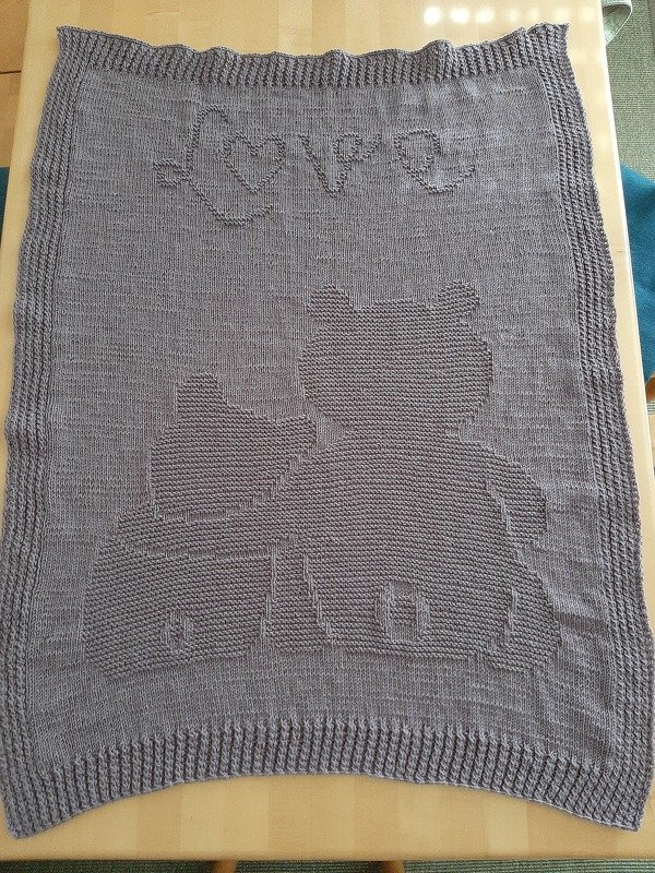 Knitting pattern baby / kids blanket "Mom's Love"