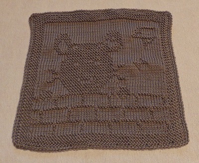 Knitting Pattern Washcloth "Little Mouse" - easy