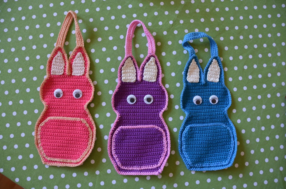 Easter Decoration Rabbit Bag - Crochet Pattern