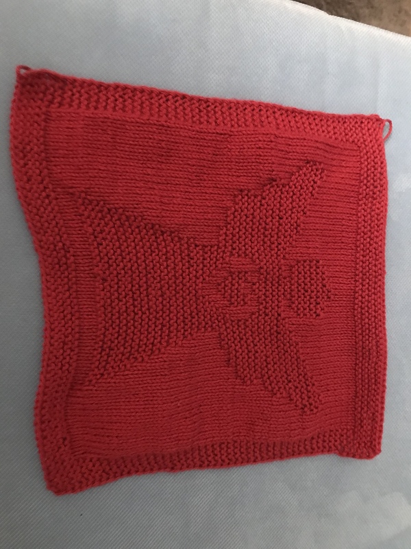 Knitting Pattern Dishcloth-Washcloth "Guardian Angel" - easy