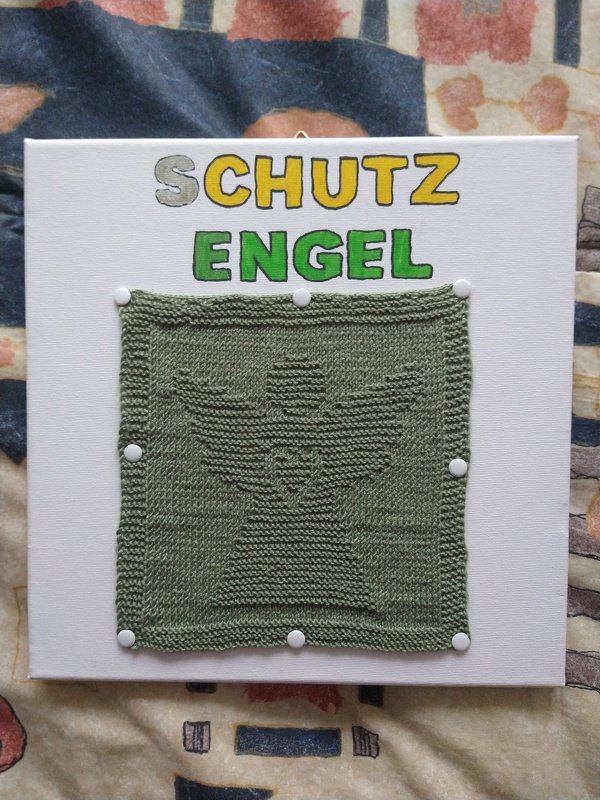 Strickanleitung Spültuch / Waschlappen "Schutzengel" - ganz einfach