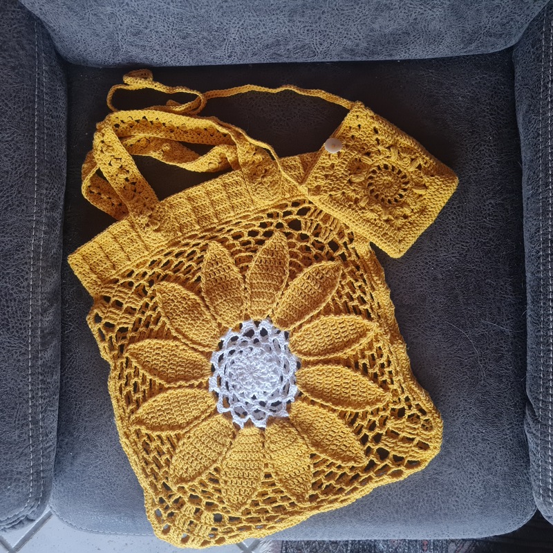 Kleine Tasche "Komm mit", Geschenk, häkeln