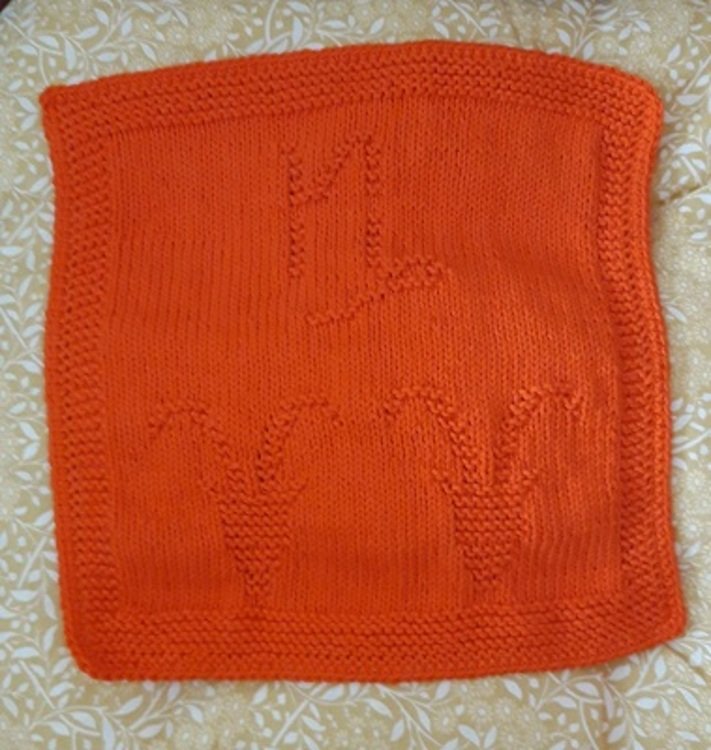 Knitting Pattern Sign &quot;Capricorn&quot; Dishcloth / Washcloth - easy