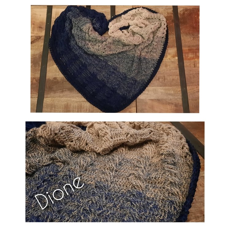 Crochet Pattern Flat Triangular Scarf &quot;Dione&quot;