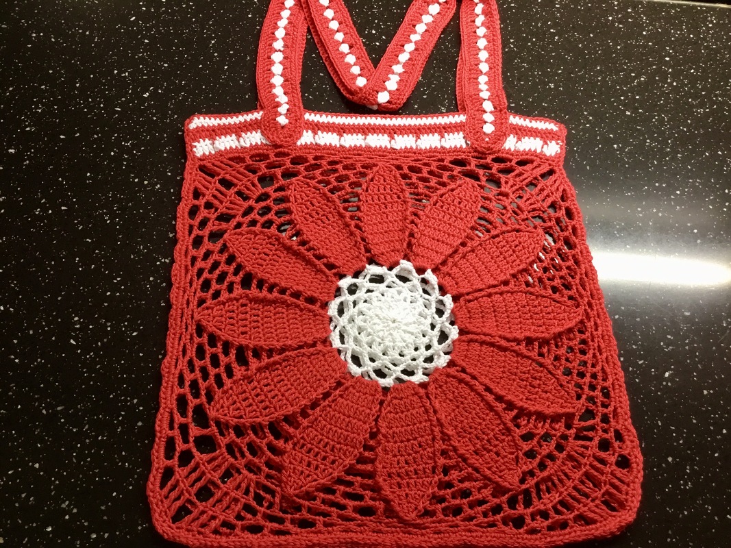 Bag Shopper market tote bag Large Flower - decorative and versatile