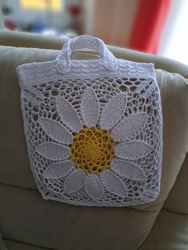 Bag Shopper market tote bag Large Flower - decorative and versatile