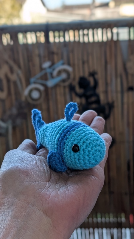 Crochet pattern for a smal fish decoration maritim