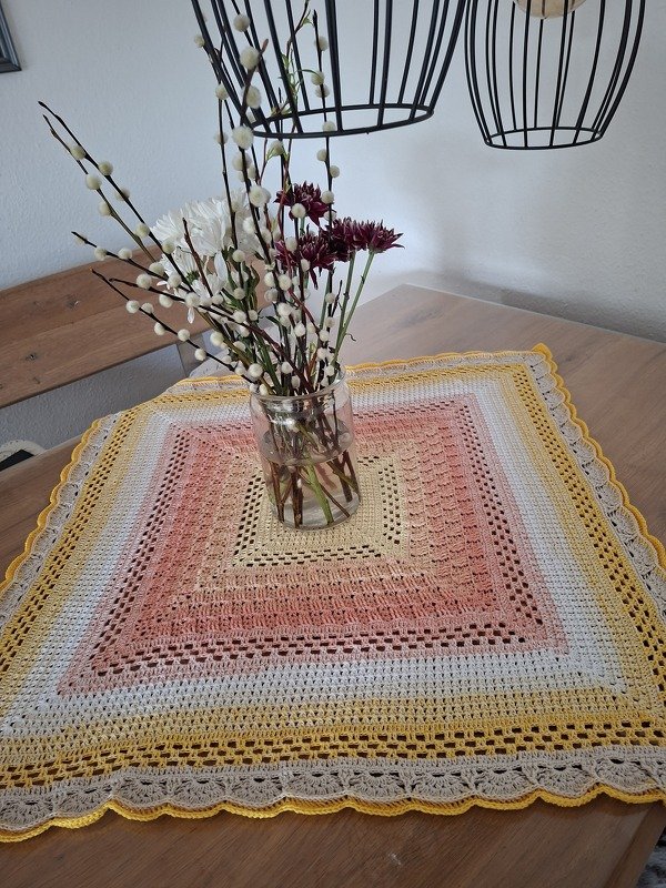 Häkelanleitung Mitteldecke "Nordsee"