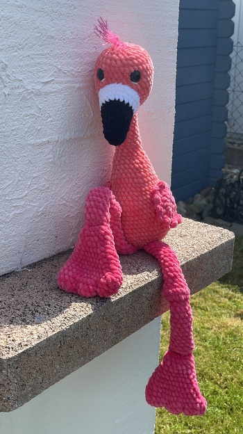 Ich hab dieser Gans einen etwas längeren Hals gemacht und dann wurde es ein Flamingo. Tolle Anleitung.