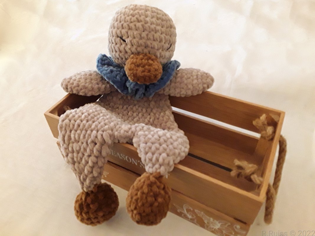 Häkelanleitung Schmusetuch Ente