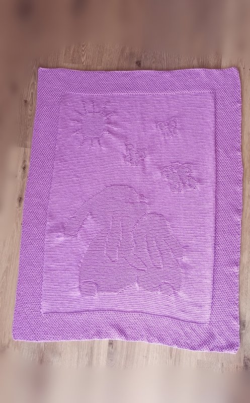 Knitting pattern baby / kids blanket &quot;Happiness&quot; - easy