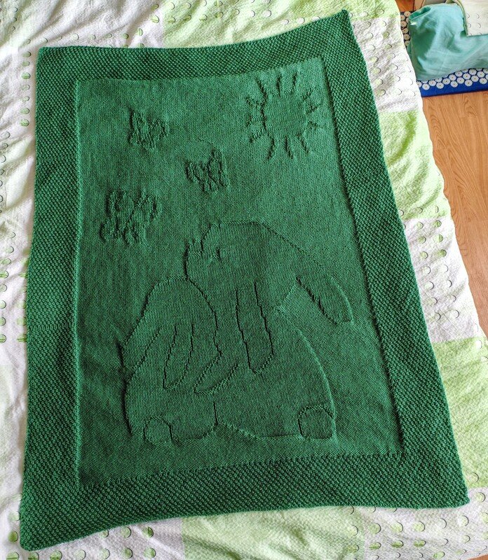 Knitting pattern baby / kids blanket &quot;Happiness&quot; - easy