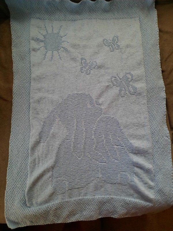 Knitting pattern baby / kids blanket &quot;Happiness&quot; - easy