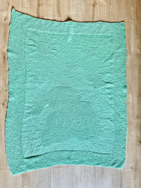 Knitting pattern baby / kids blanket "Happiness" - easy