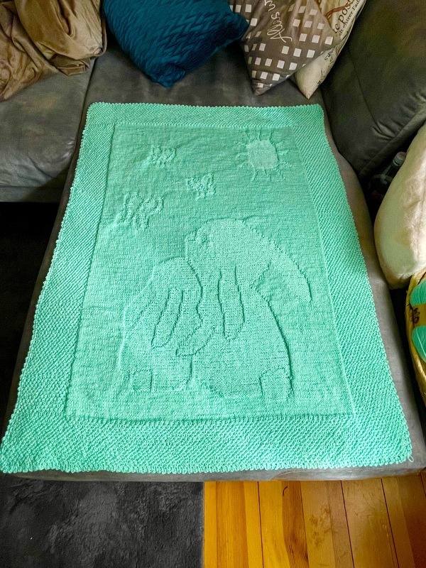 Knitting pattern baby / kids blanket "Happiness" - easy