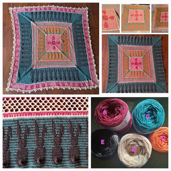 Es hat mir sehr viel Spaß gemacht, diese kunstvolle Ostertischdecke nach dieser detaillierten und liebevoll erstellten Anleitung nach zu häkeln.