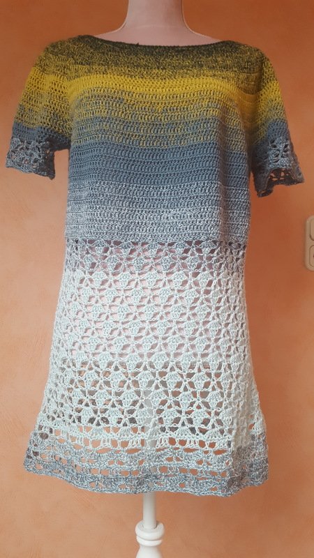 Tunika, Shirt, RVO, alle Größen, häkeln, "Frühlingsduft"