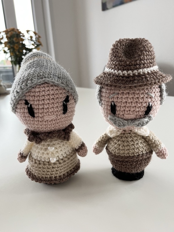 Häkelanleitung Oma &amp; Opa - Geschenk für Großeltern - Geburt &amp; Taufe