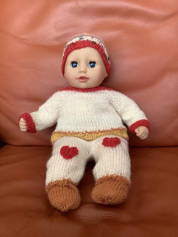 Bekleidungs-Set für Puppen 35-40 cm - Strickanleitung