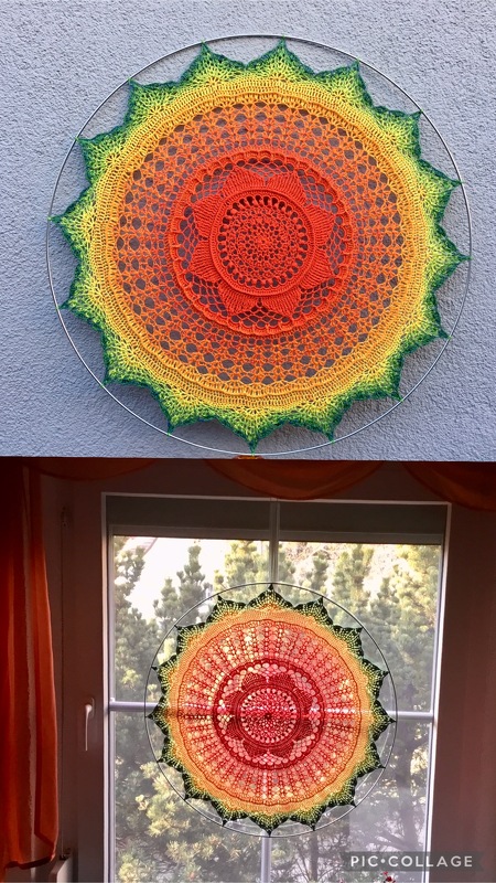 &quot;Mandala Fleur&quot; Häkelanleitung / Traumfänger / Tischdecke