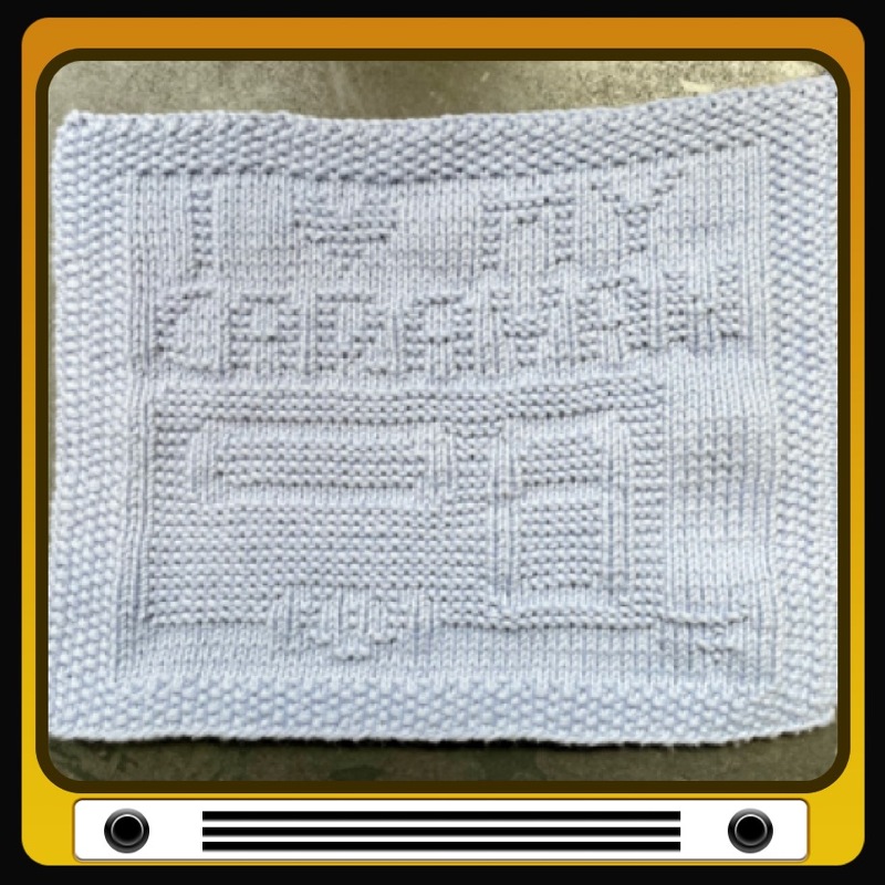 Camping Spültuch Waschlappen Deckchen „ I love my Caravan “ Strickanleitung