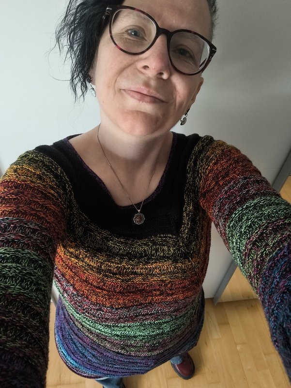 Asymmetrika – Tunika aus einem Farbverlaufsbobbel