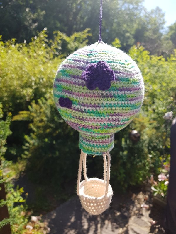 Heißluftballon häkeln mit Licht